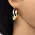 Hollow Light Weight Bamboo Hoops in Gold Layered, Hollow  Bamboo Design, Polished Finish, Gold Tone