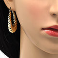 Hollow Light Weight Bamboo Hoops in Gold Layered, Hollow  Bamboo Design, Polished Finish, Gold Tone