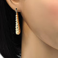 Hollow Light Weight Bamboo Hoops in Gold Layered, Hollow  Bamboo Design, Polished Finish, Gold Tone