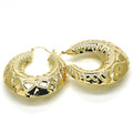 Hollow Light Weight Bamboo Hoops in Gold Layered, Hollow  Bamboo Design, Polished Finish, Gold Tone