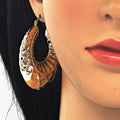 Hollow Light Weight Bamboo Hoops in Gold Layered, Hollow  Bamboo Design, Polished Finish, Gold Tone