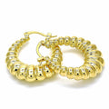 Hollow Light Weight Bamboo Hoops in Gold Layered, Hollow  Bamboo Design, Polished Finish, Gold Tone