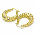 Hollow Light Weight Bamboo Hoops in Gold Layered, Hollow  Bamboo Design, Polished Finish, Gold Tone